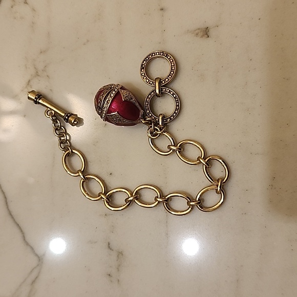 SOLD Joan Rivers faberge egg charm bracelet - Picture 3 of 4